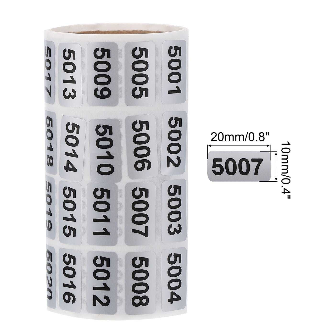 Harfington 5001 to 6000 Consecutive Number Stickers Inventory Label Black Numbers for Office Warehouse Numbering Classification, Total 2000pcs