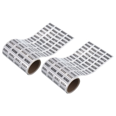 Harfington 6001 to 7000 Consecutive Number Stickers Inventory Label Black Numbers for Office Warehouse Numbering Classification, Total 2000pcs