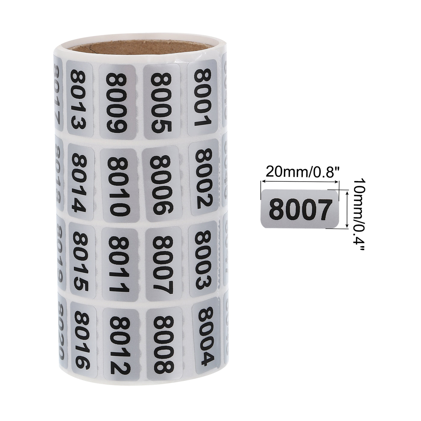 Harfington 8001 to 9000 Consecutive Number Stickers Inventory Label Black Numbers for Office Warehouse Numbering Classification, Total 2000pcs