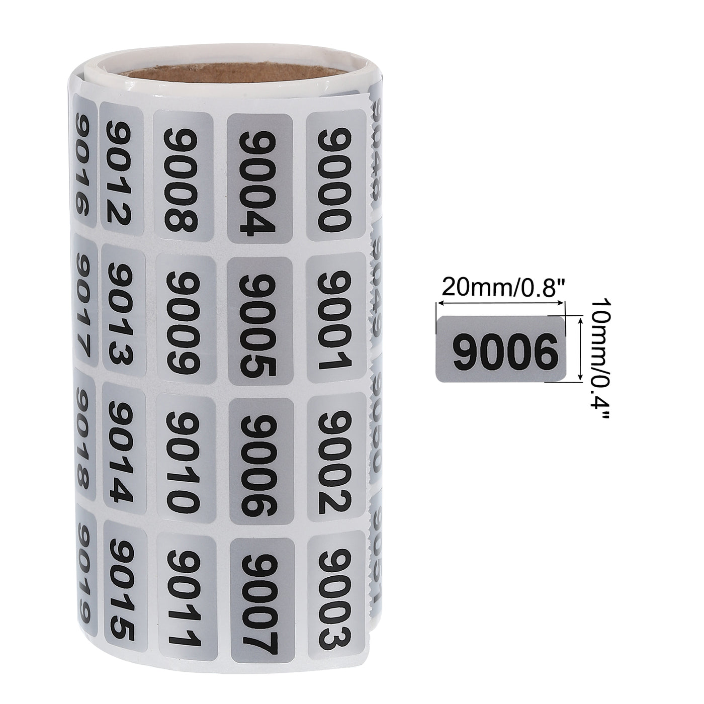 Harfington 9000 to 9999 Consecutive Number Stickers Inventory Label Black Numbers for Office Warehouse Numbering Classification, Total 2000pcs