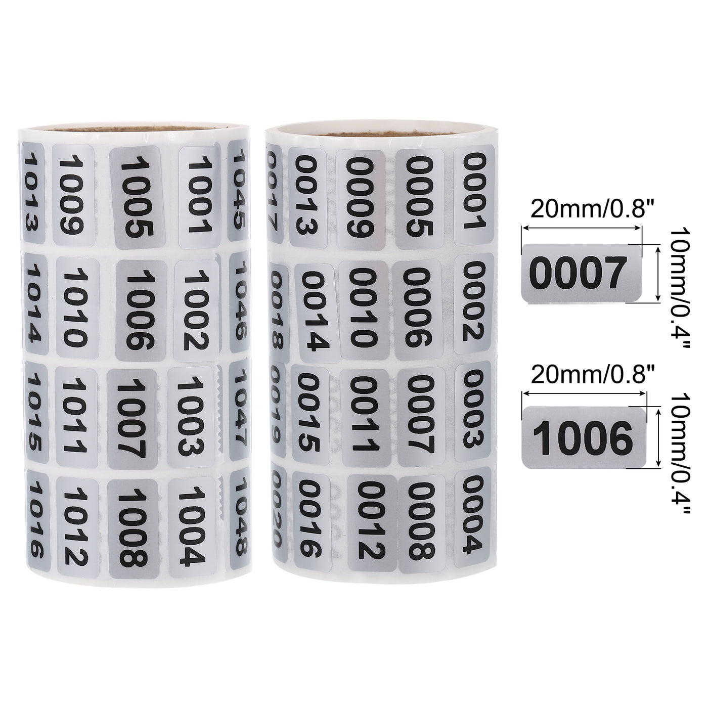 Harfington 1 to 1000, 1001 to 2000 Consecutive Number Stickers Inventory Label Black Numbers for Office Warehouse Numbering Classification, Total 2000pcs
