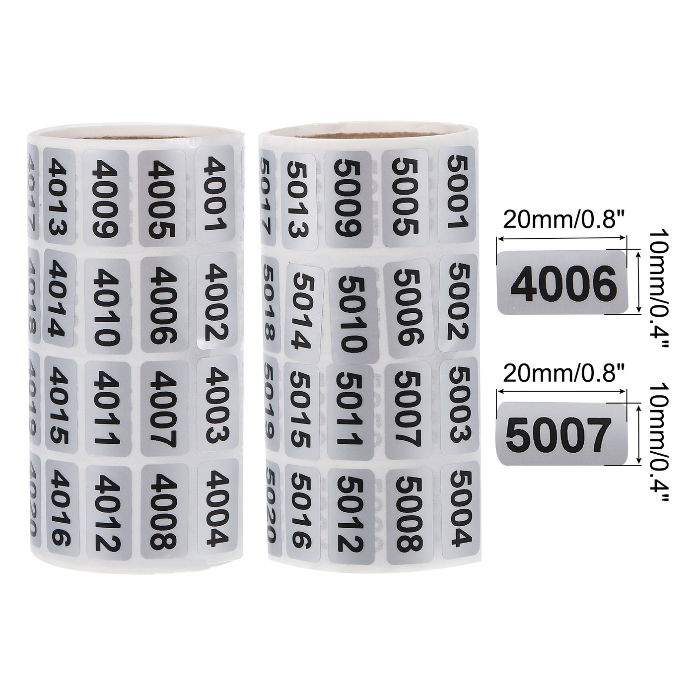 4001 to 5000, 5001 to 6000 Consecutive Number Stickers Inventory Label ...