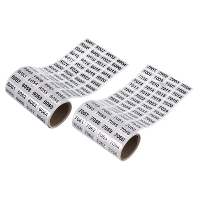 Harfington 6001 to 7000, 7001 to 8000 Consecutive Number Stickers Inventory Label Black Numbers for Office Warehouse Numbering Classification, Total 2000pcs