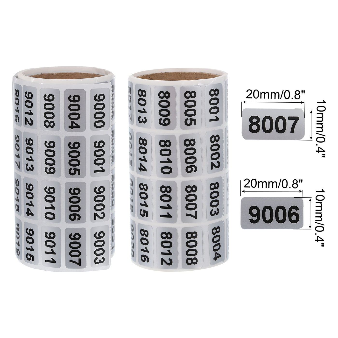 Harfington 8001 to 9000, 9001 to 1000 Consecutive Number Stickers Inventory Label Black Numbers for Office Warehouse Numbering Classification, Total 2000pcs
