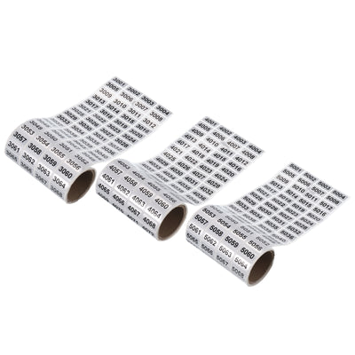 Harfington Consecutive Number Stickers, 3001 to 4000, 4001 to 5000, 5001 to 6000 Inventory Label Numbers for Office Warehouse Numbering, Total 3000pcs