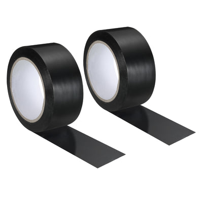 Harfington Corrosion Protection Pipe Tape, 2 Pcs 108 Ft x 1.8 Inch PVC Insulation Wrap Duct Tape Strong Self Adhesive for Electrical Wires, Black