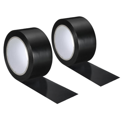 Harfington Corrosion Protection Pipe Tape, 2 Pcs 108 Ft x 2 Inch PVC Insulation Wrap Duct Tape Strong Self Adhesive for Electrical Wires, Black