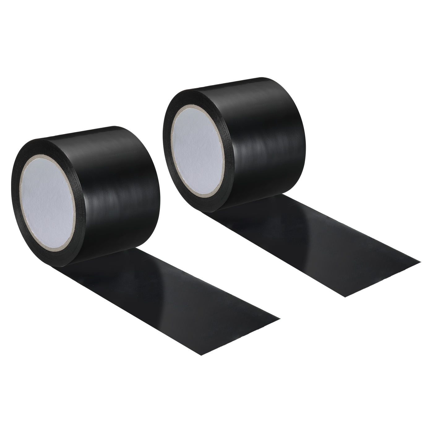 Harfington Corrosion Protection Pipe Tape, 2 Pcs 108 Ft x 3.1 Inch PVC Insulation Wrap Duct Tape Strong Self Adhesive for Electrical Wires, Black