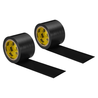 Harfington Corrosion Protection Pipe Tape, 2 Pcs 30 Ft x 2 Inch PVC Insulation Wrap Duct Tape Strong Self Adhesive for Electrical Wires, Black