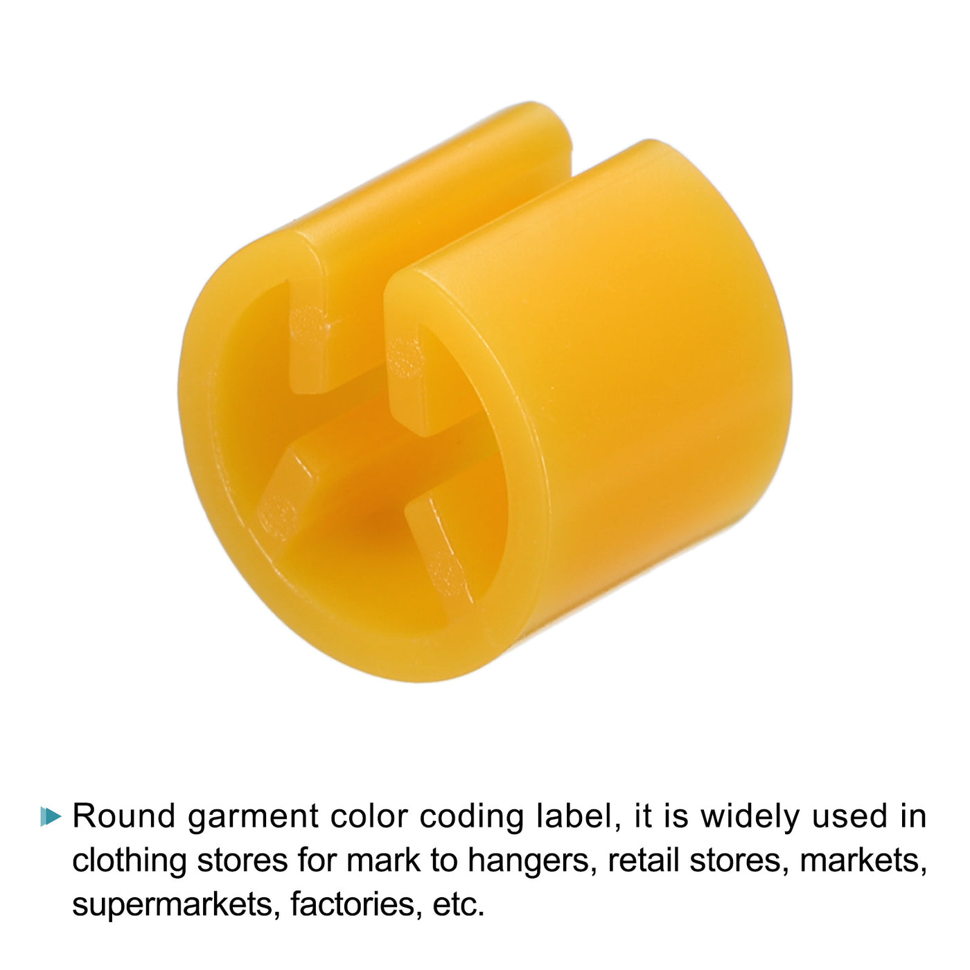 Harfington Clothes Hanger Markers Blank Tags Fit 3.5mm Rod for Garment Color Coding Orange, Pack of 300