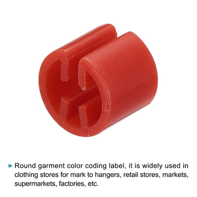 Harfington Clothes Hanger Markers Blank Tags Fit 3.5mm Rod for Garment Color Coding Red/Orange/Purple/Blue, 200pcs