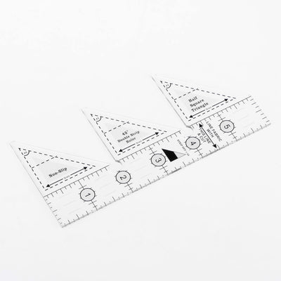 Harfington 45 Degree Double Strip Quilting Template Ruler for Sewing, 6 Inch