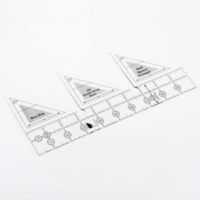 Harfington 45 Degree Double Strip Quilting Template Ruler for Sewing, 10 Inch