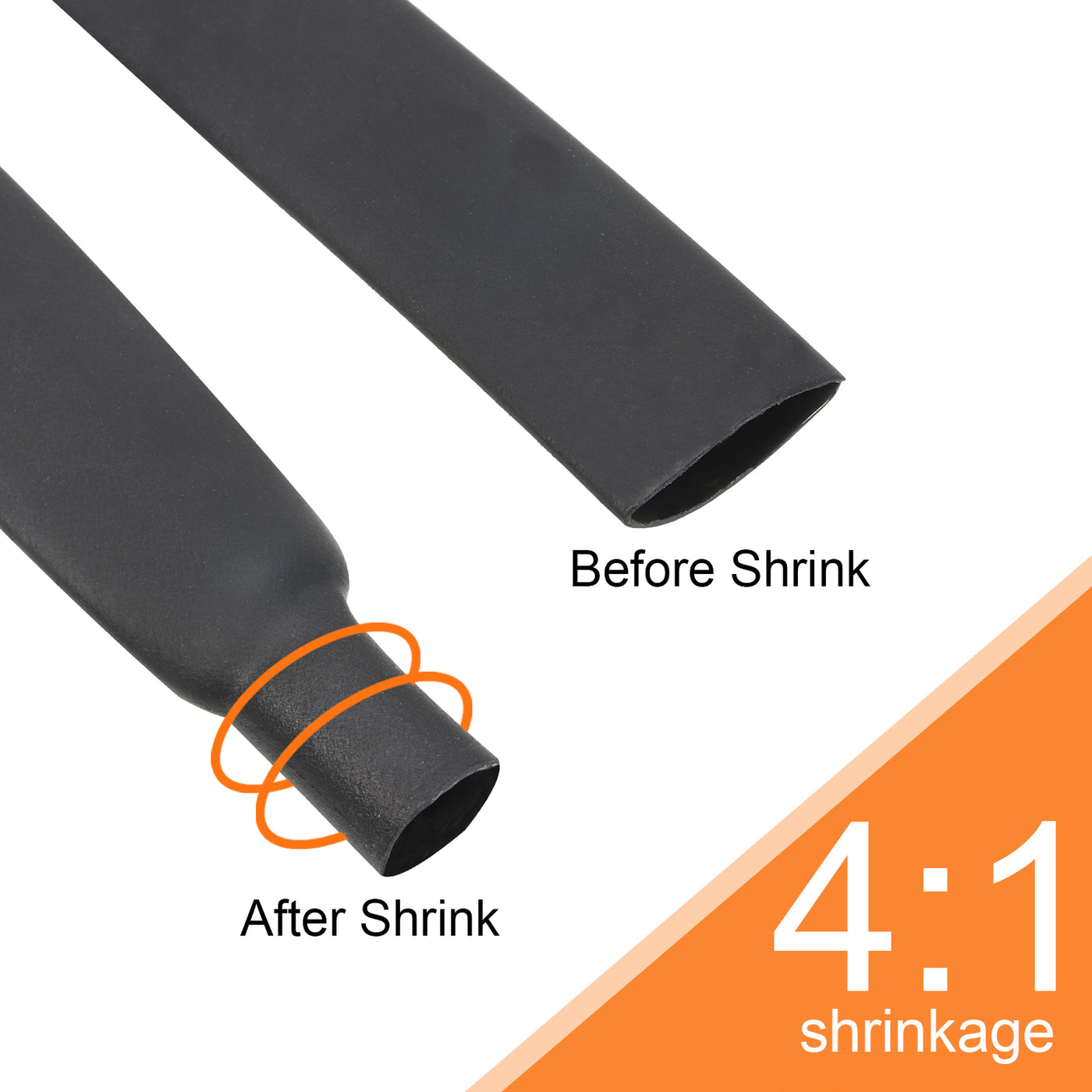 Harfington 2pcs 1/2"(12mm) Dia 50ft Heat Shrink Tubing 4:1 Dual Wall Adhesive Lined Marine Waterproof Shrink Tube for Industrial Electrical Cable Wire Wrap
