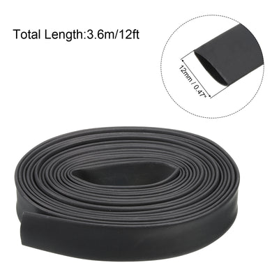 Harfington 1/2"(12mm) Dia 12ft Heat Shrink Tubing 4:1 Dual Wall Adhesive Lined Marine Waterproof Shrink Tube for Industrial Electrical Cable Wire Wrap