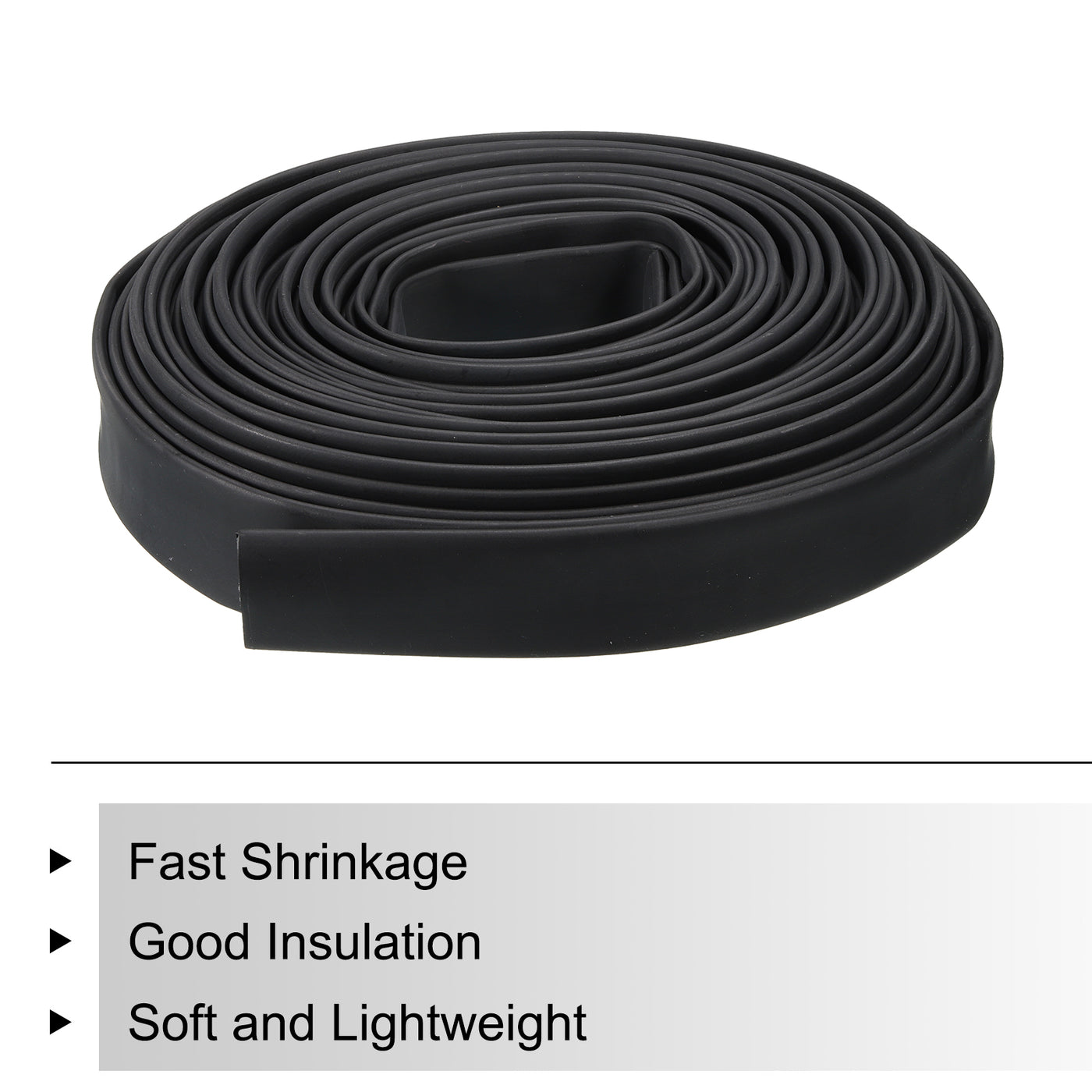 Harfington 24mm Dia 50ft Heat Shrink Tubing 4:1 Dual Wall Adhesive Lined Marine Waterproof Shrink Tube for Industrial Electrical Cable Wire Wrap