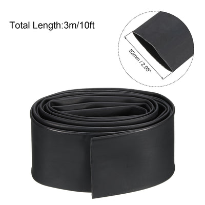 Harfington 52mm Dia 10ft Heat Shrink Tubing 4:1 Dual Wall Adhesive Lined Marine Waterproof Shrink Tube for Industrial Electrical Cable Wire Wrap