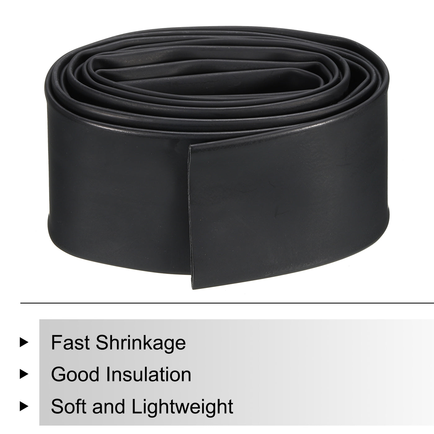 Harfington 52mm Dia 10ft Heat Shrink Tubing 4:1 Dual Wall Adhesive Lined Marine Waterproof Shrink Tube for Industrial Electrical Cable Wire Wrap