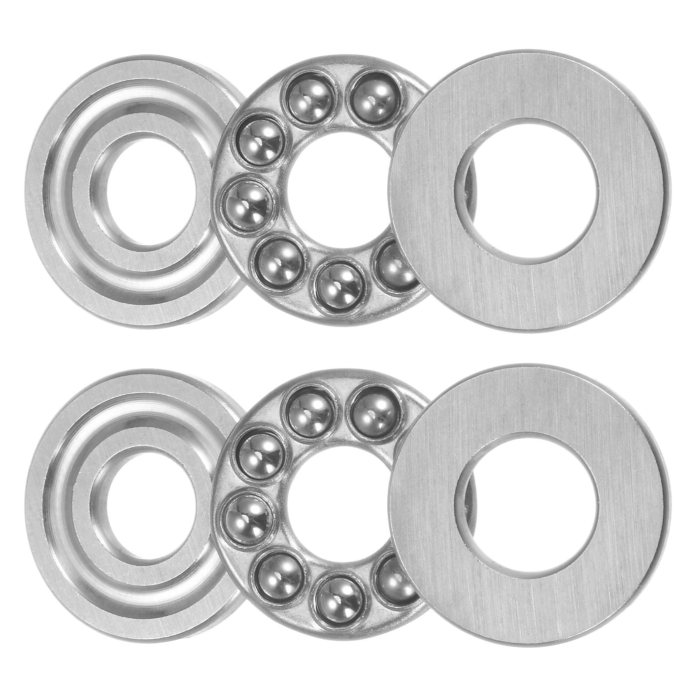 uxcell Uxcell S51200 Thrust Ball Bearing 10x26x11mm Stainless Steel with Washers 2pcs