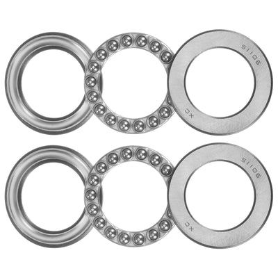 Harfington Uxcell 51106 Thrust Ball Bearing 30x47x11mm High Carbon Steel with Washers 2pcs