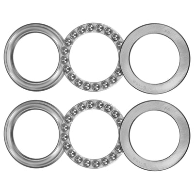 Harfington Uxcell 51109 Thrust Ball Bearing 45x65x14mm High Carbon Steel with Washers 2pcs