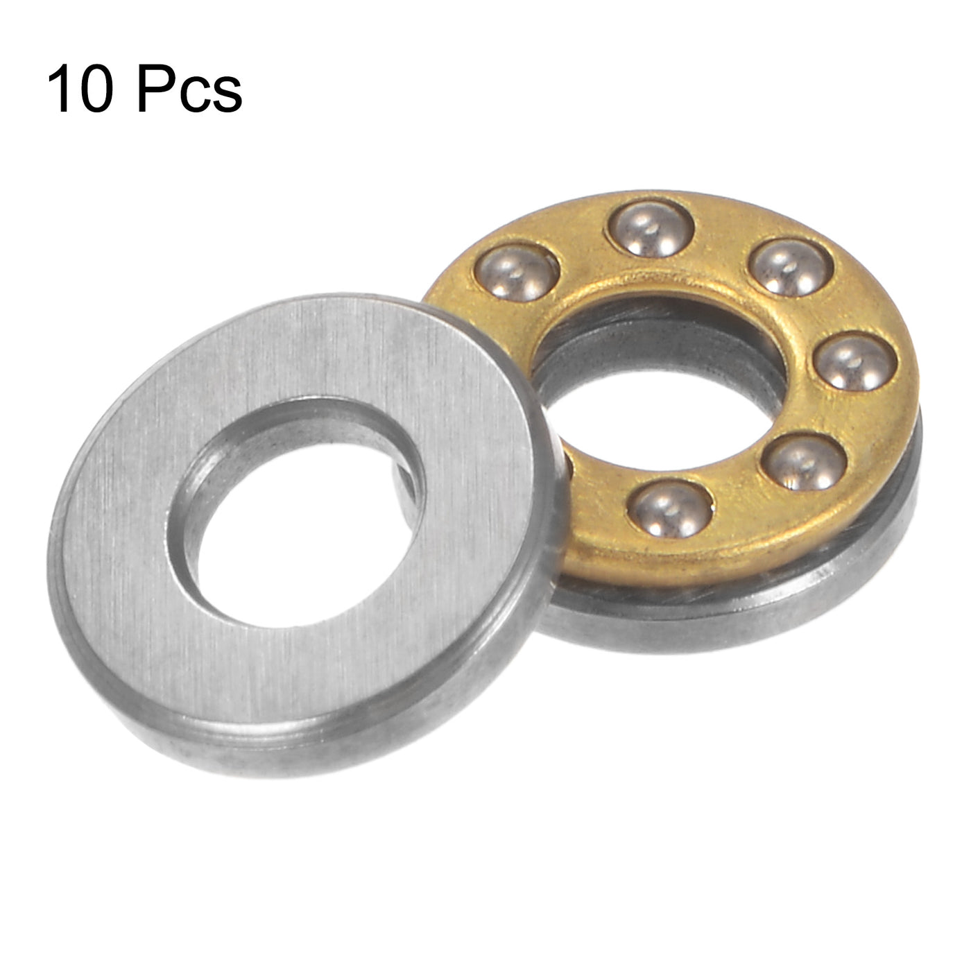 uxcell Uxcell F4-9M Thrust Ball Bearing 4x9x4mm Brass with Washers 10pcs