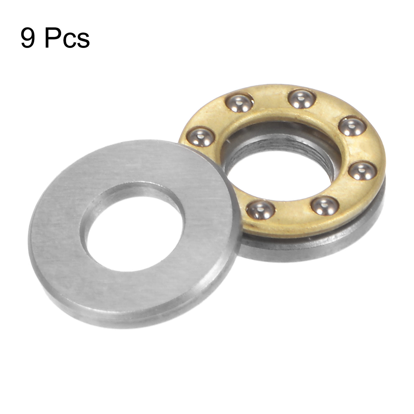 uxcell Uxcell F5-11M Thrust Ball Bearing 5x11x4.5mm Brass with Washers 9pcs