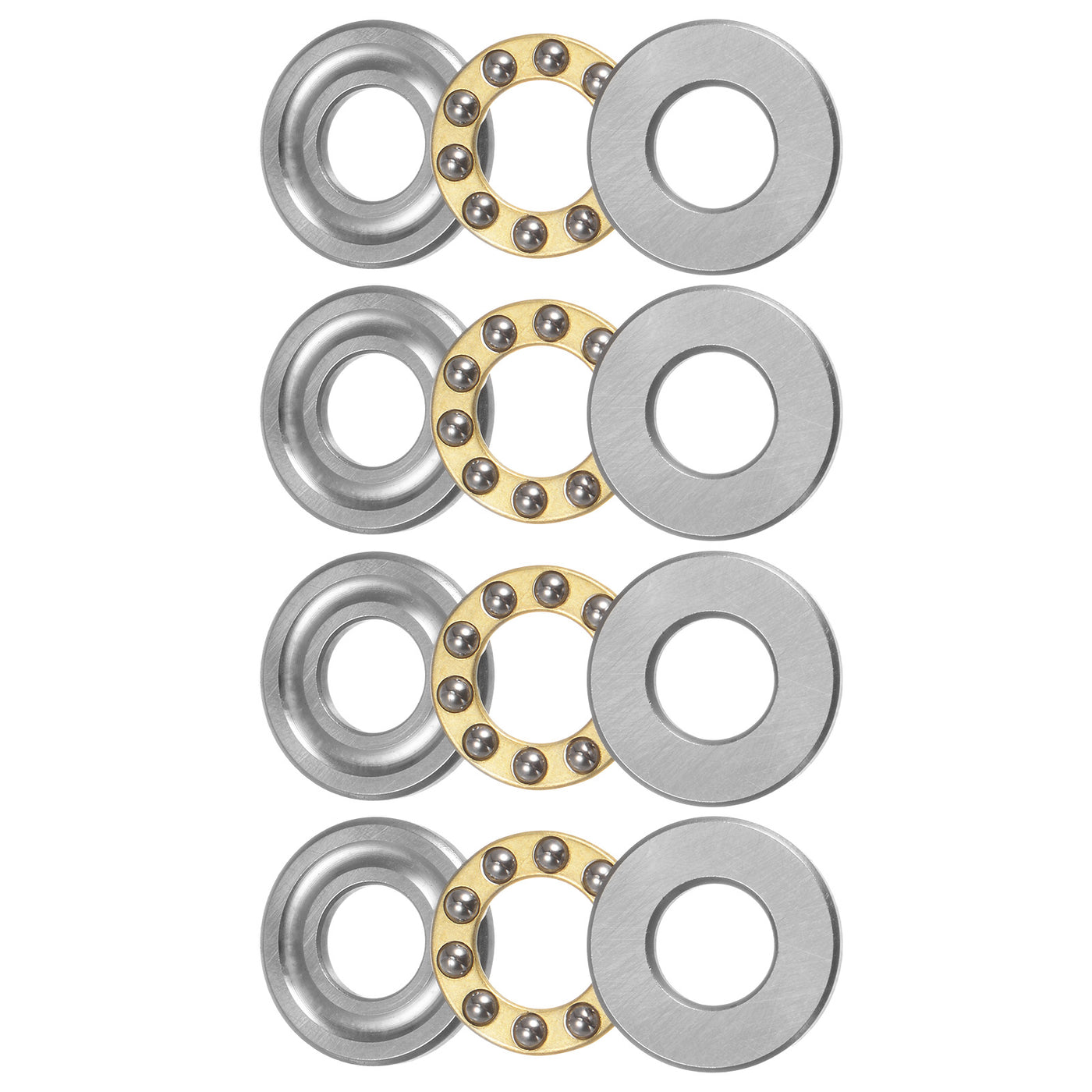 uxcell Uxcell F9-20M Thrust Ball Bearing 9x20x7mm Brass with Washers 4pcs