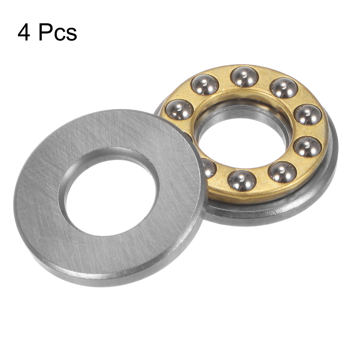 uxcell Uxcell F9-20M Thrust Ball Bearing 9x20x7mm Brass with Washers ABEC3 4pcs