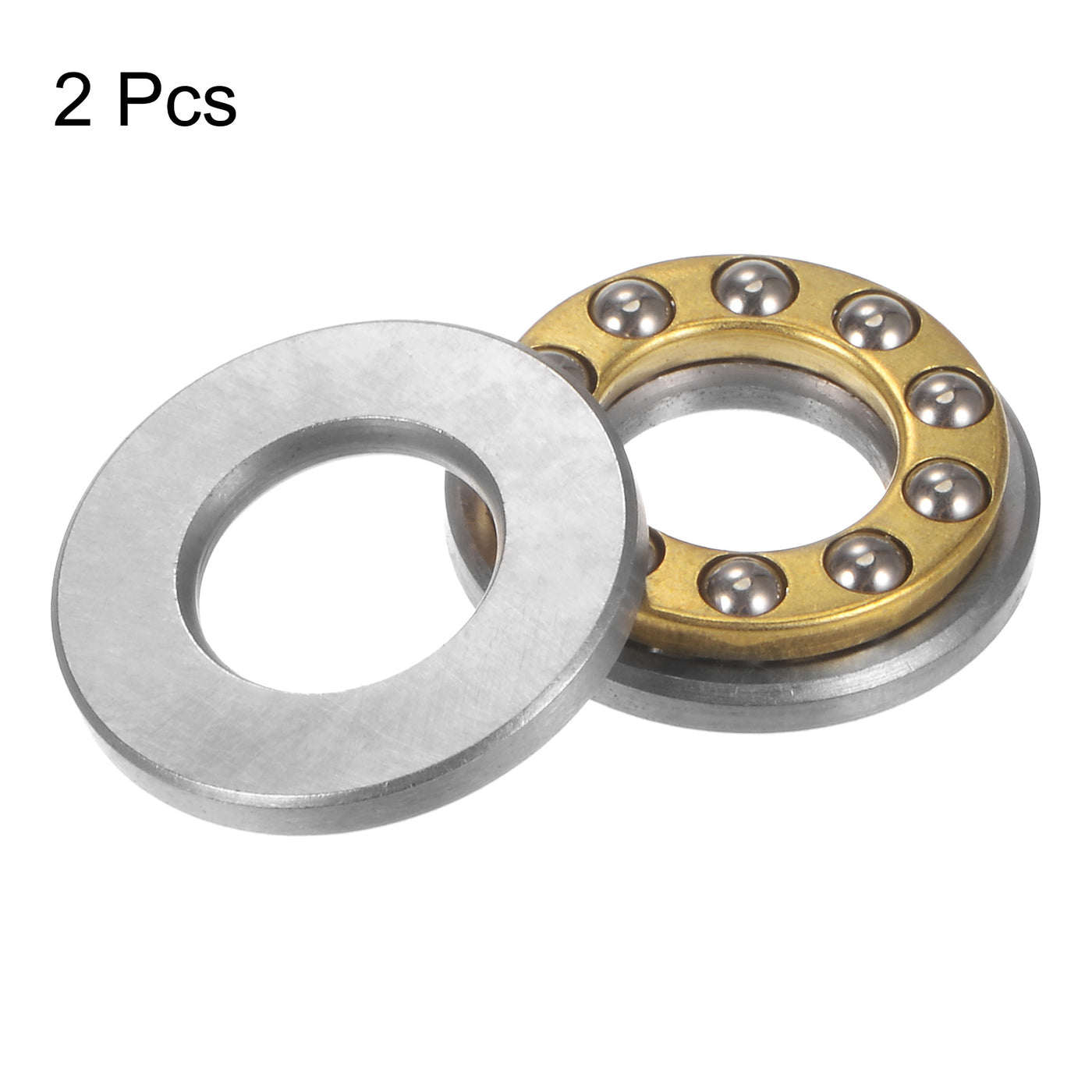 uxcell Uxcell F10-20M Thrust Ball Bearing 10x20x5.5mm Brass with Washers 2pcs