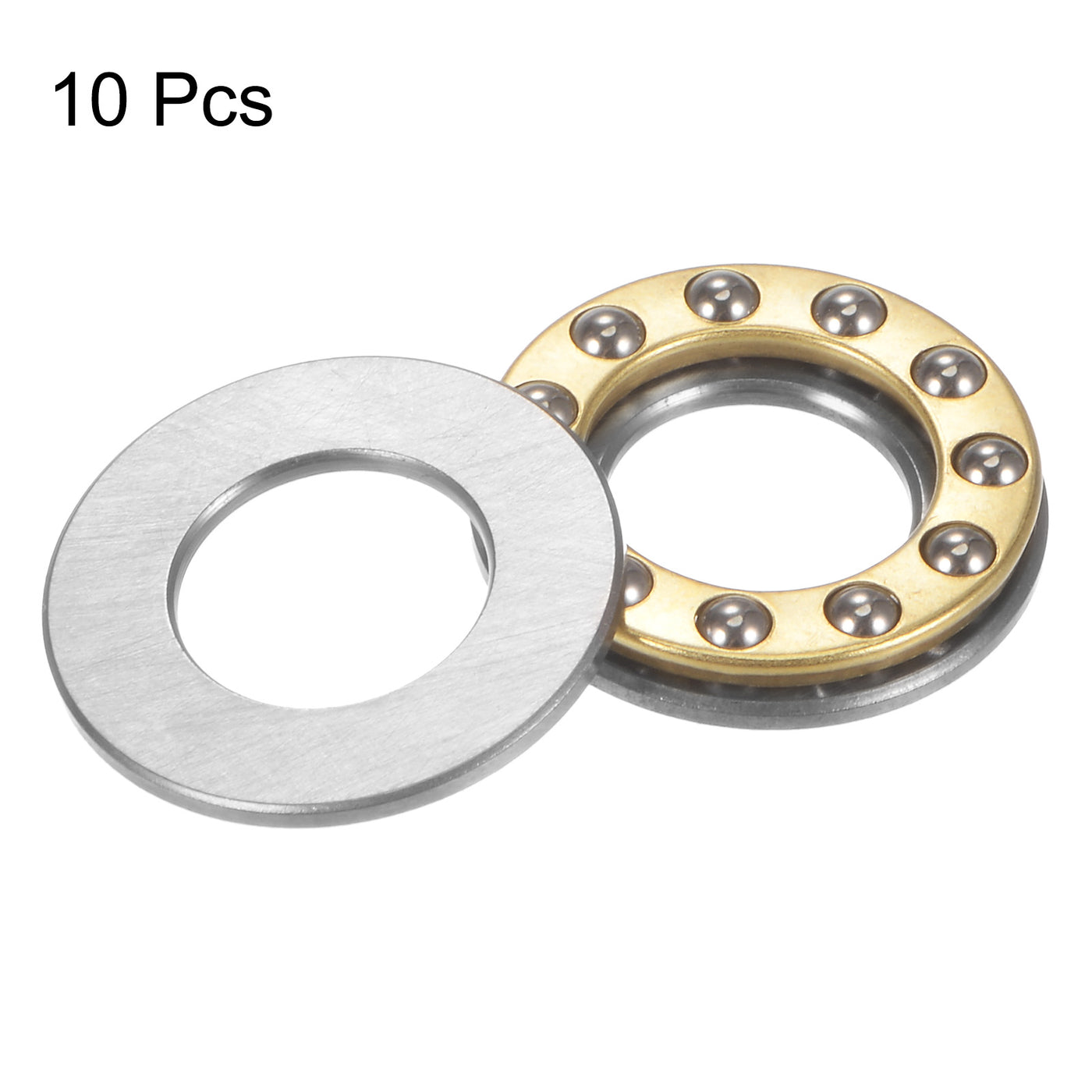 uxcell Uxcell F12-21M Thrust Ball Bearing 11x21x5mm Brass with Washers 10pcs