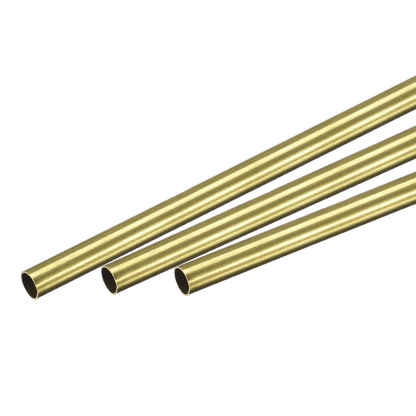 uxcell Uxcell 3Pcs 5mm x 0.2mm x 400mm Seamless Straight Brass Tube for Industry DIY Projects