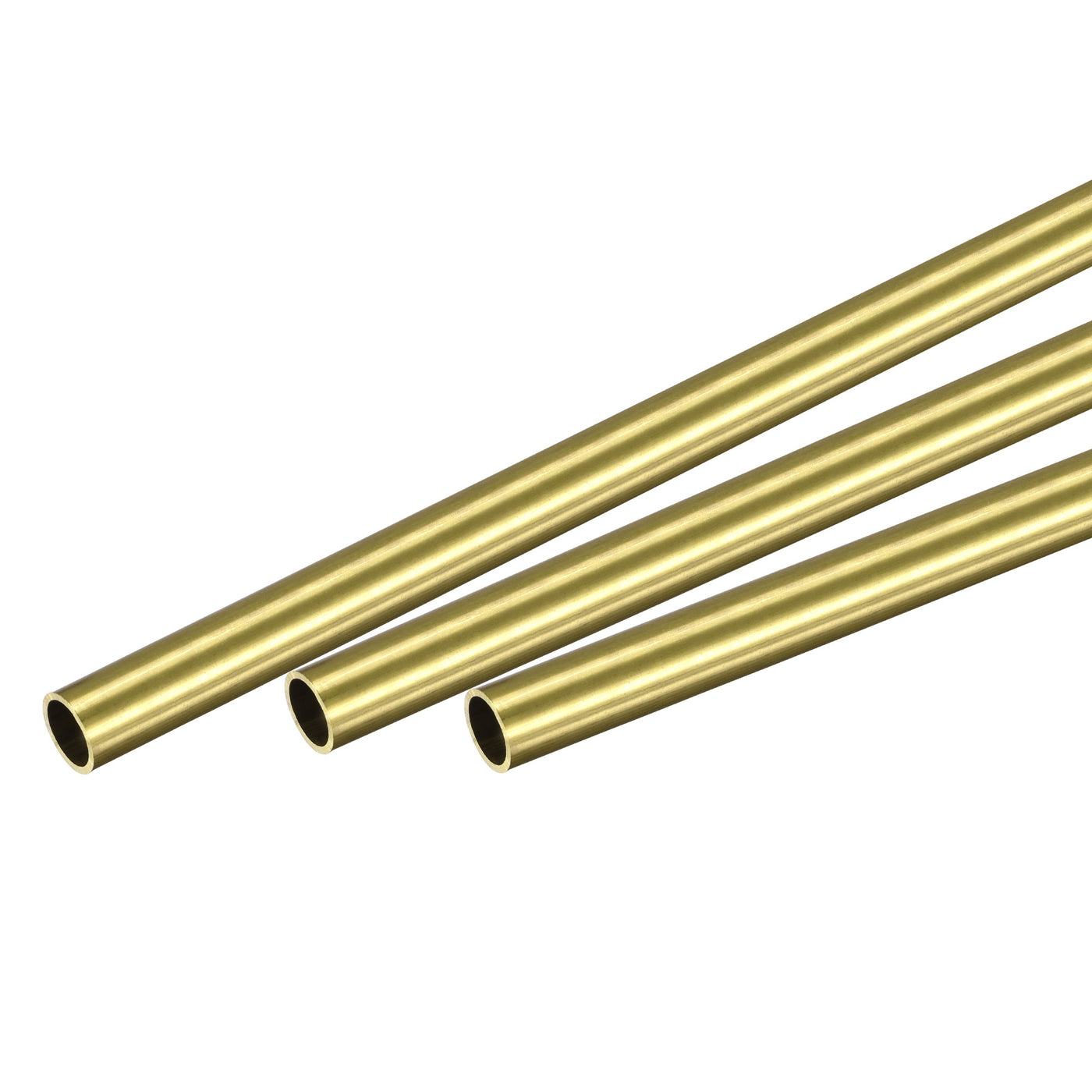 uxcell Uxcell 3Pcs 6mm x 0.5mm x 400mm Seamless Straight Brass Tube for Industry DIY Projects