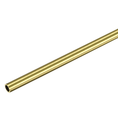 Harfington Uxcell 6mm x 1mm x 400mm Seamless Straight Brass Tube for Industry DIY Projects