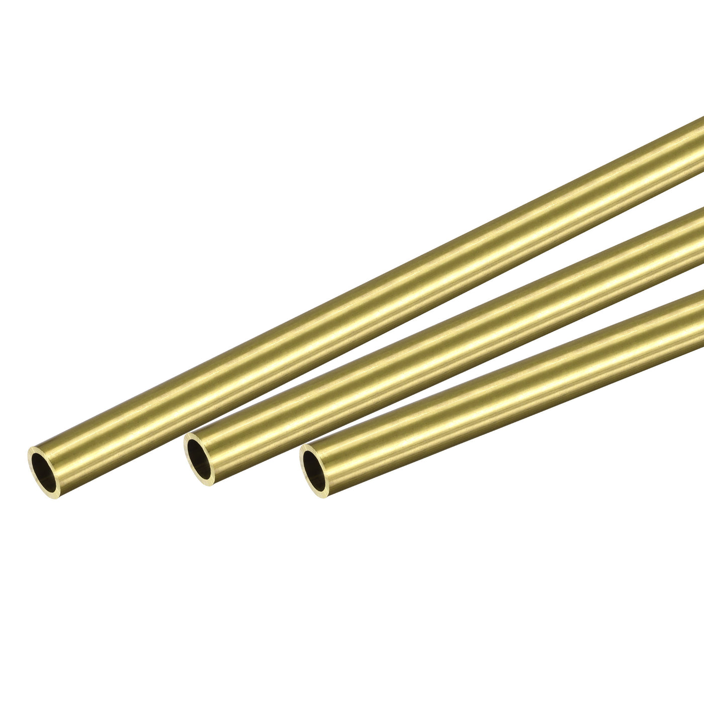 uxcell Uxcell 3Pcs 6mm x 1mm x 400mm Seamless Straight Brass Tube for Industry DIY Projects