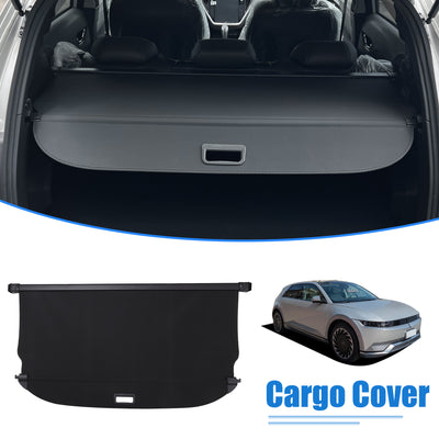 Harfington Uxcell Retractable Cargo Cover for Hyundai Ioniq 5 2022-2023 Waterproof Non Slip SUV Rear Trunk Shielding Shade Black
