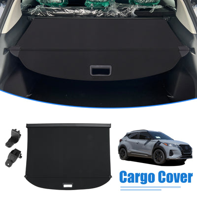 Harfington Uxcell Retractable Cargo Cover for Nissan Kicks 2018-2023 Waterproof Non Slip SUV Rear Trunk Shielding Shade Black
