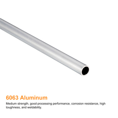 Harfington Uxcell 5mm OD 4mm Inner Dia 400mm Length 6063 Aluminum Tube for Industry DIY Project