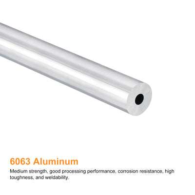 Harfington Uxcell 16mm OD 5mm Inner Dia 400mm Length 6063 Aluminum Tube for Industry DIY Project