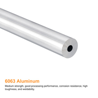 Harfington Uxcell 19mm OD 5.2mm Inner Dia 400mm Length 6063 Aluminum Tube for Industry DIY Project