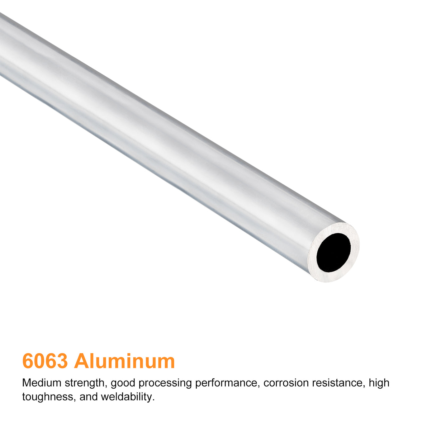 uxcell Uxcell 10mm OD 7mm Inner Dia 400mm Length 6063 Aluminum Tube for Industry DIY Project