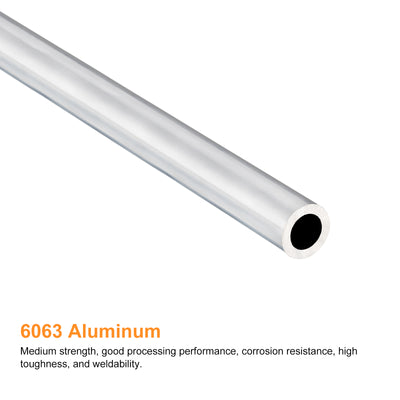 Harfington Uxcell 10mm OD 7mm Inner Dia 400mm Length 6063 Aluminum Tube for Industry DIY Project