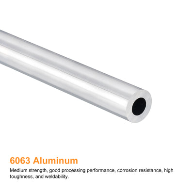 Harfington Uxcell 13mm OD 7mm Inner Dia 400mm Length 6063 Aluminum Tube for Industry DIY Project