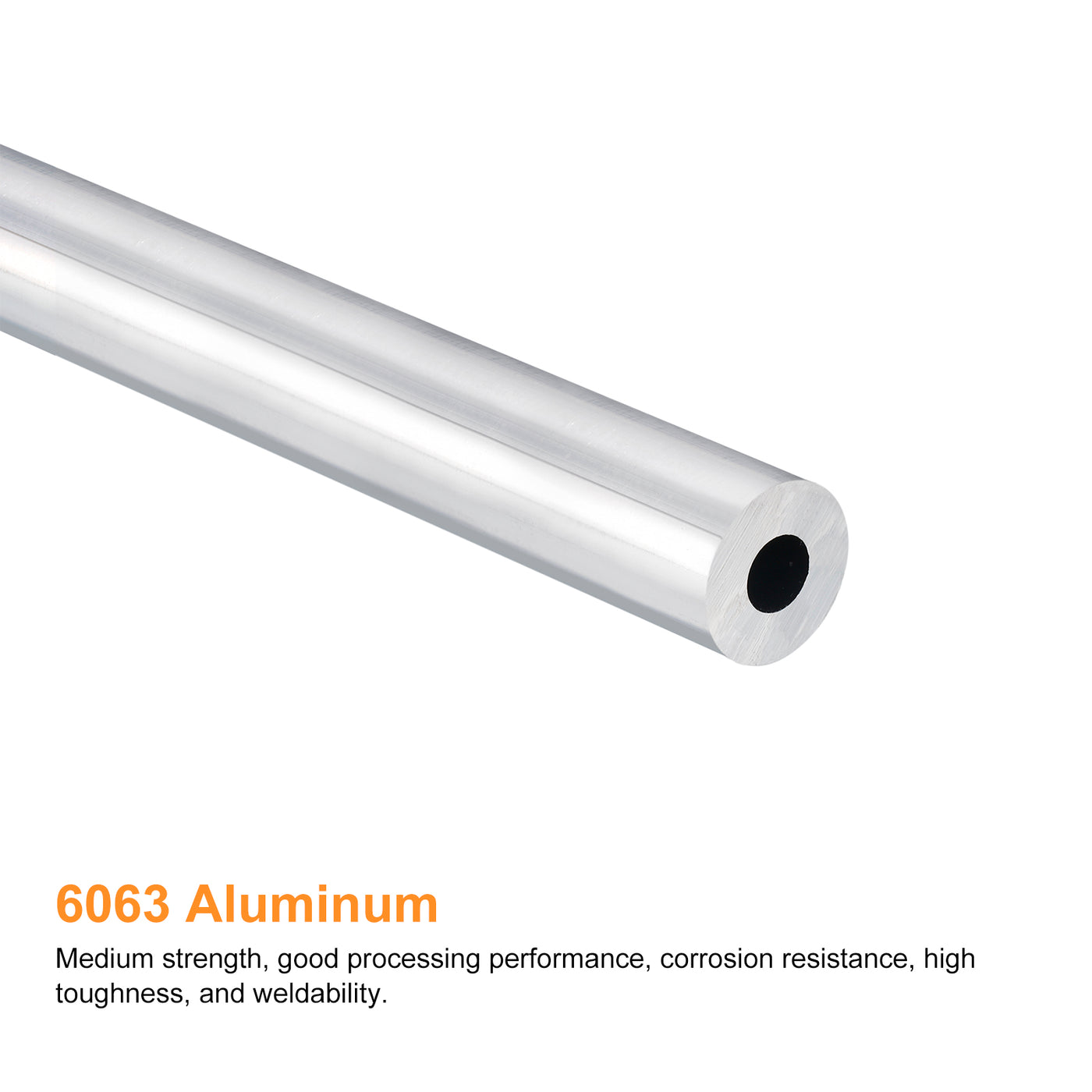 uxcell Uxcell 16mm OD 7mm Inner Dia 400mm Length 6063 Aluminum Tube for Industry DIY Project