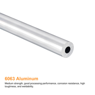 Harfington Uxcell 16mm OD 7mm Inner Dia 400mm Length 6063 Aluminum Tube for Industry DIY Project