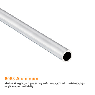 Harfington Uxcell 12mm OD 9mm Inner Dia 400mm Length 6063 Aluminum Tube for Industry DIY Project