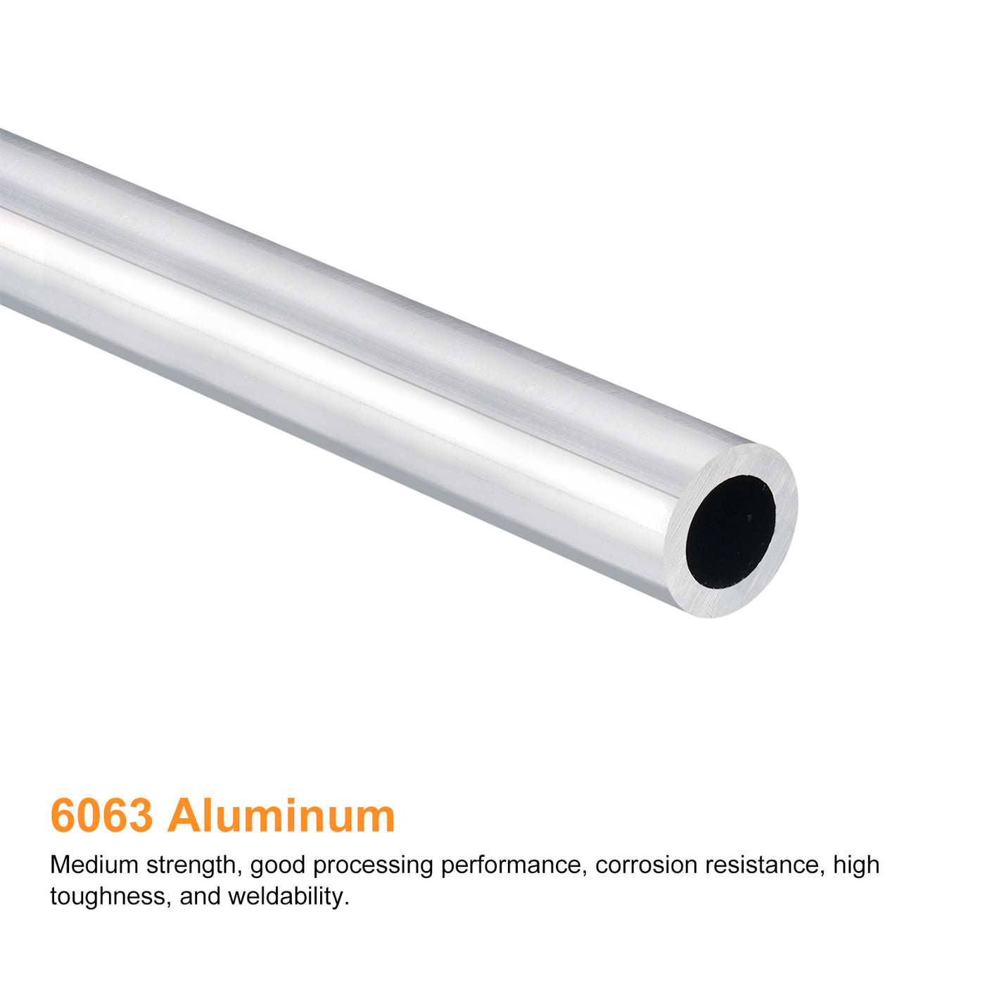 uxcell Uxcell 15mm OD 10mm Inner Dia 400mm Length 6063 Aluminum Tube for Industry DIY Project