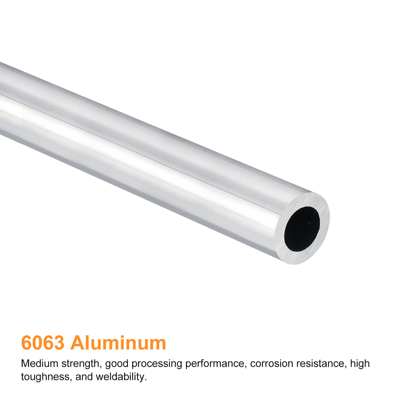 uxcell Uxcell 16mm OD 10mm Inner Dia 400mm Length 6063 Aluminum Tube for Industry DIY Project