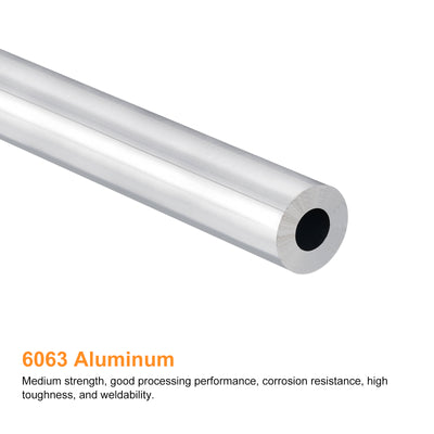 Harfington Uxcell 19mm OD 10mm Inner Dia 400mm Length 6063 Aluminum Tube for Industry DIY Project