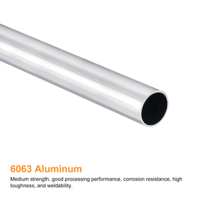Harfington Uxcell 13mm OD 11mm Inner Dia 400mm Length 6063 Aluminum Tube for Industry DIY Project